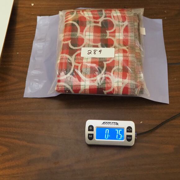 Disney Parks Merchandise Mickey Mouse Plaid Scarf 56" x 68" Tartan Red Reversibl - Picture 5 of 5